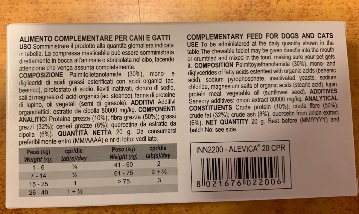 Innovet Italia Alevica 20 Compresse Masticabili