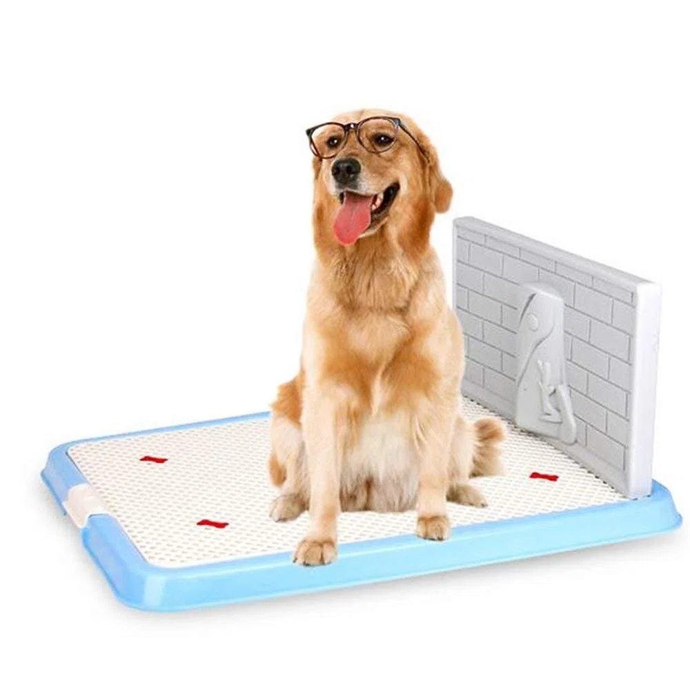 Vasino da interno per cuccioli di cane con protezione per la pipì – parete simulata, tappetino anti-strappo, per cuccioli maschi/maschi – ideale per cani di grossa taglia – allenamento efficiente e