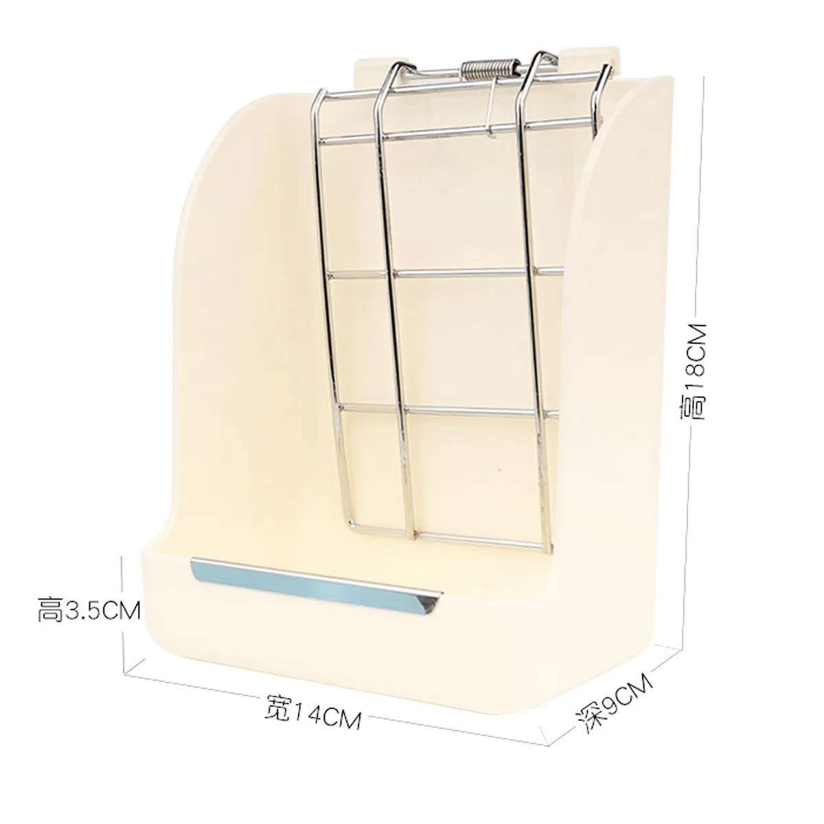 Fieno Alimentatore - Mangiatoia mangime per fieno per piccoli animali, coniglio, porcellino d'india, furetto, Fisso Multiuso,plastica dura e di alta qualità e metallo, atossico (bianco)