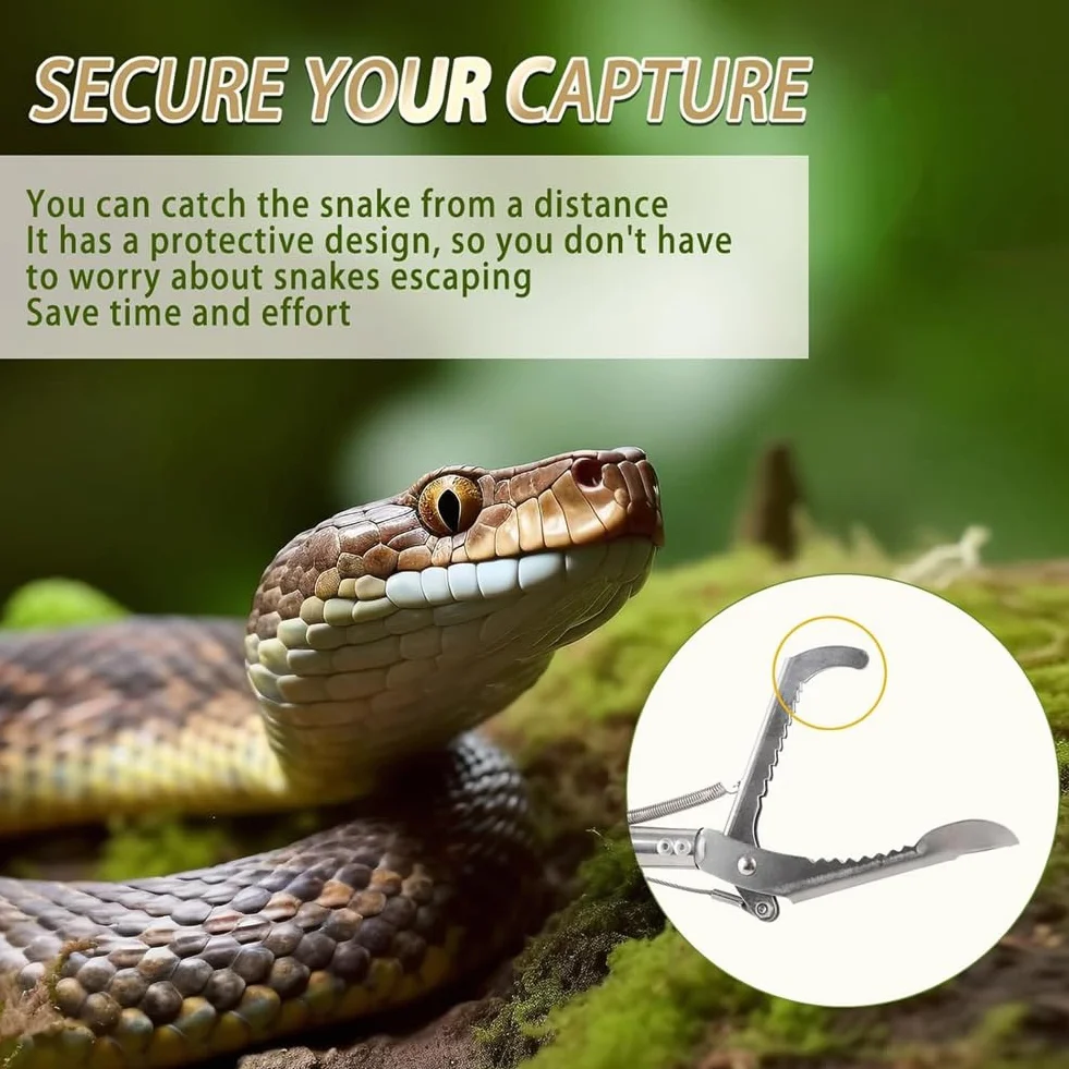 Osmond Strumento per afferrare serpenti, clip per afferrare serpenti, strumento per afferrare serpenti adatto per vari scenari, pinze a serpente