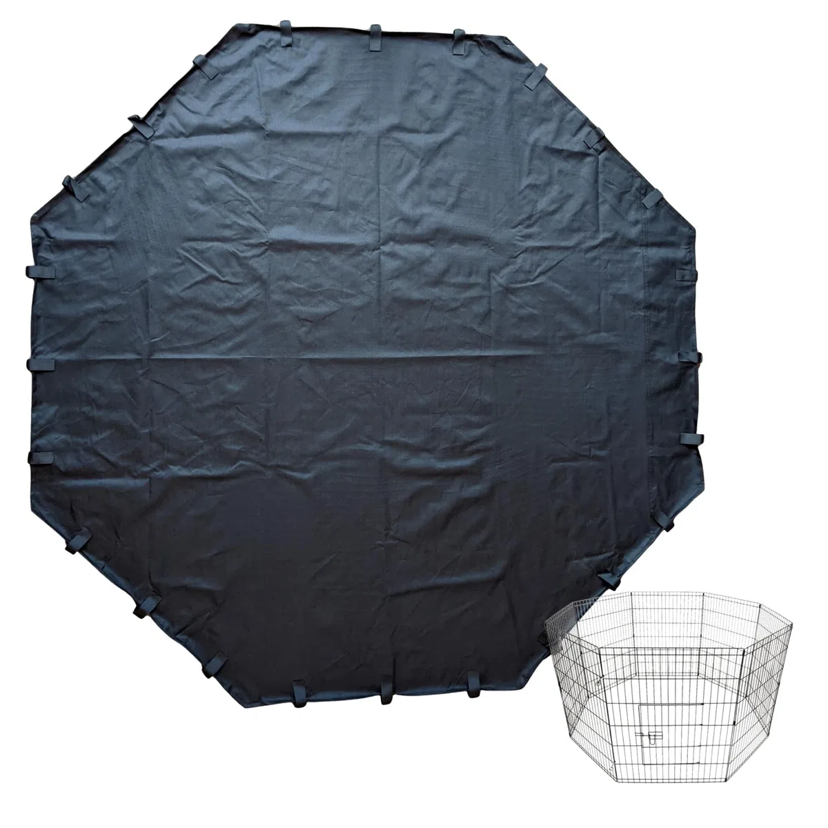 Speedwellstar - Stuoia, Tappeto, Pavimento per 8 lato grande Pet Pen Run base antiscivolo tappetino resistente impermeabile nero universale. Gabbia non inclusa