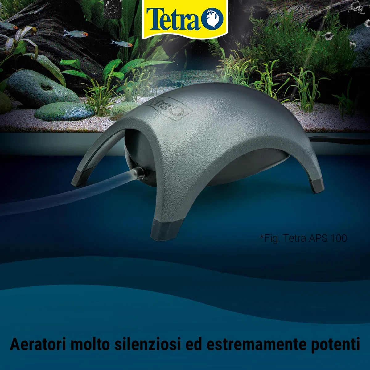 Tetra APS 50 Pompa per Acquari di 10 - 60 L, Aeratori Silenziosi e Potenti, Antracite