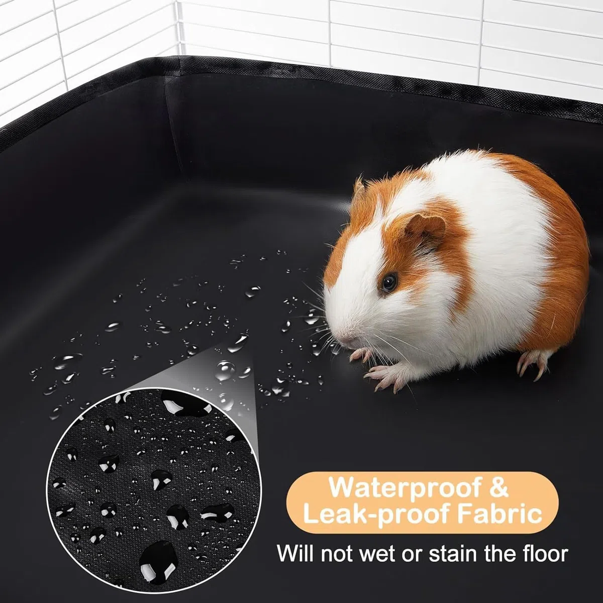 Generico Fondo Gabbia Impermeabile Lavabile Per Piccoli Animali, Materiale PVC Resistente Bordi Alti 11cm Contengono Rifiuti, Ganci/ - Ideale Per Criceti Conigli Furetti Cavie