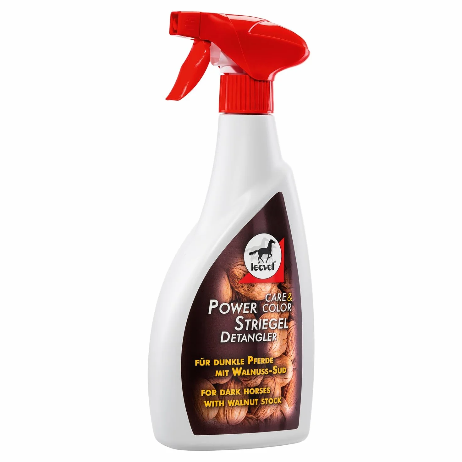 Leovet Power Spray Noce Flacone Spray | 550 ml | Cura del manto per cavalli con pelo scuro | Pettinabilità rapida di criniera e coda | Conforme ADMR, nessun tempo di attesa