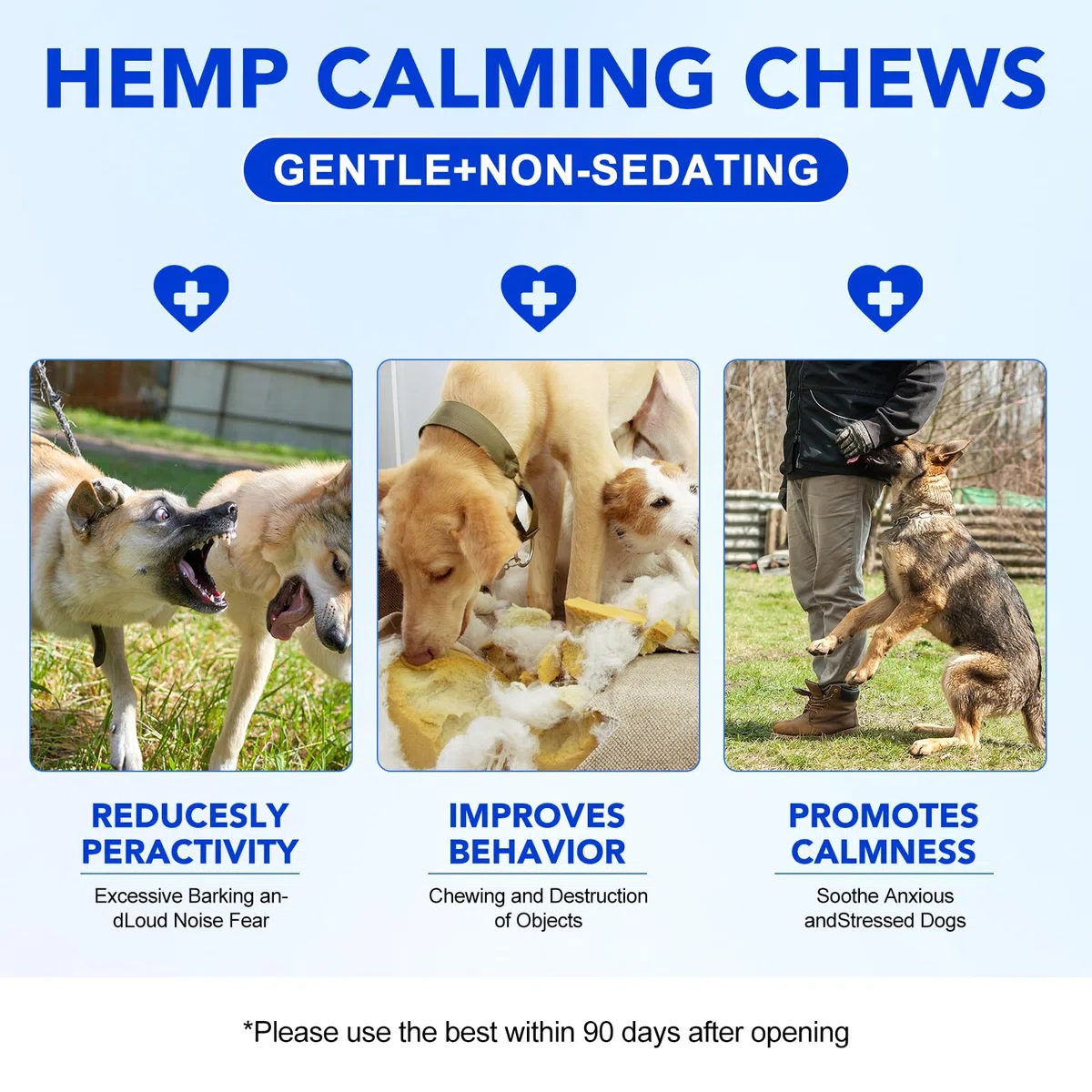 Hemp Calming Chews for Dogs,150PCS Calming Chew per Cani, Dog Calming Snacks, Promuovere Il Rilassamento, Ridurre Lo Stress, Ansia Tempesta, Naturale Sano - Odore di pollo