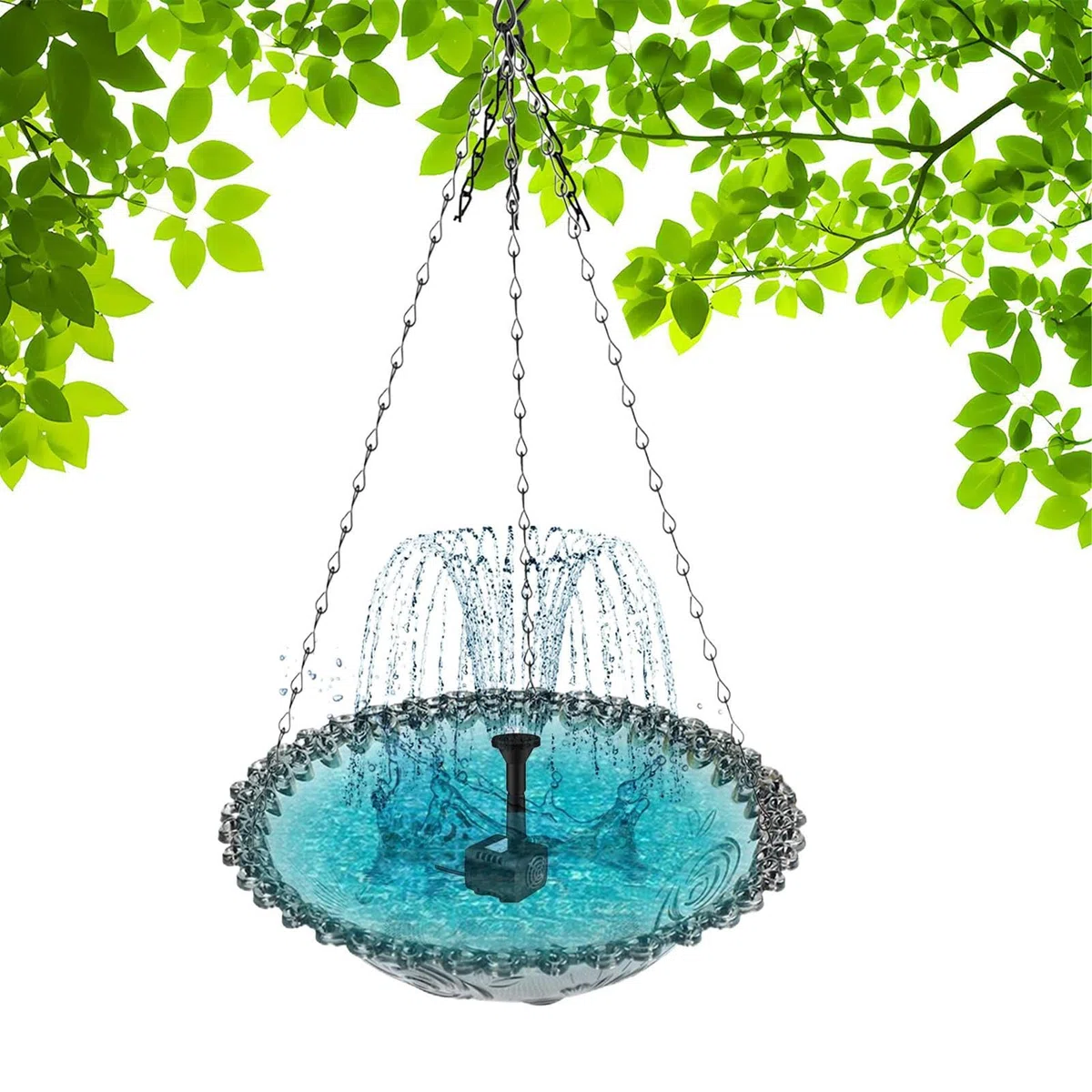 Bagni Uccelli Per Esterni, Fontana Solare Per Uccelli Da Giardino, Vasca da Bagno Decorativa Appesa per Bere da Giardino Terrazzo Balcone per Uccellini