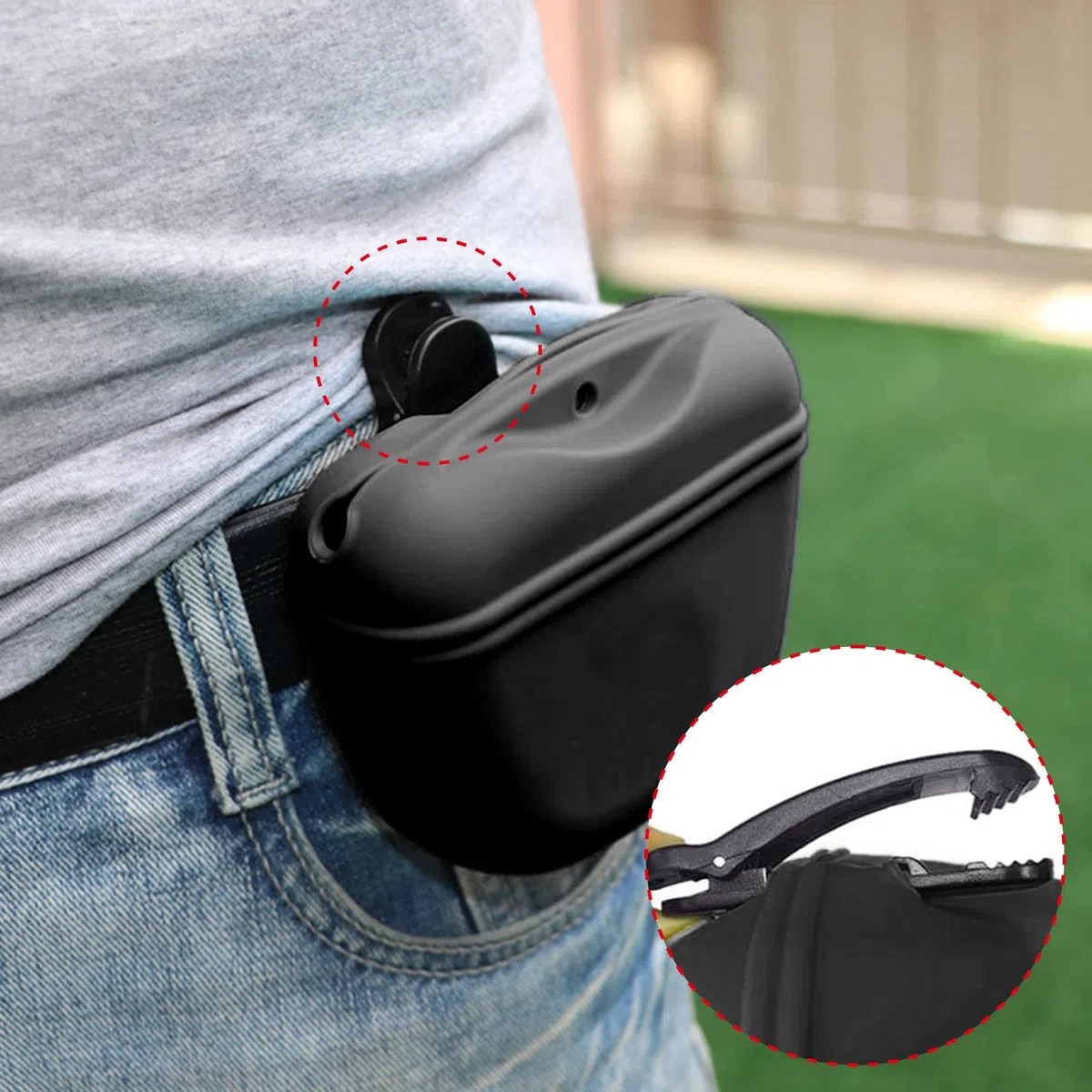 TSHAOUN 2 Pezzi Borsa Addestramento Cani in Silicone,Orsa per Cani in Silicone con Clip, Contenitore per Alimenti per Cani Portatile,Borsa per Alimenti Domestici con Borsa Magnetica (2 PCS)
