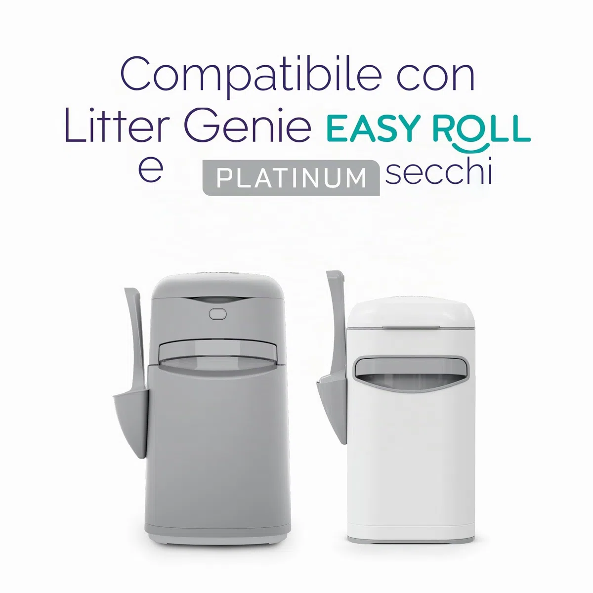 Litter Genie Sacchetti di ricarica facili da arrotolare (1 pezzo) | Include un rotolo di 6 mesi di lunga durata di 24 sacchetti | Ultimate Odor Control Cat Litter Bags