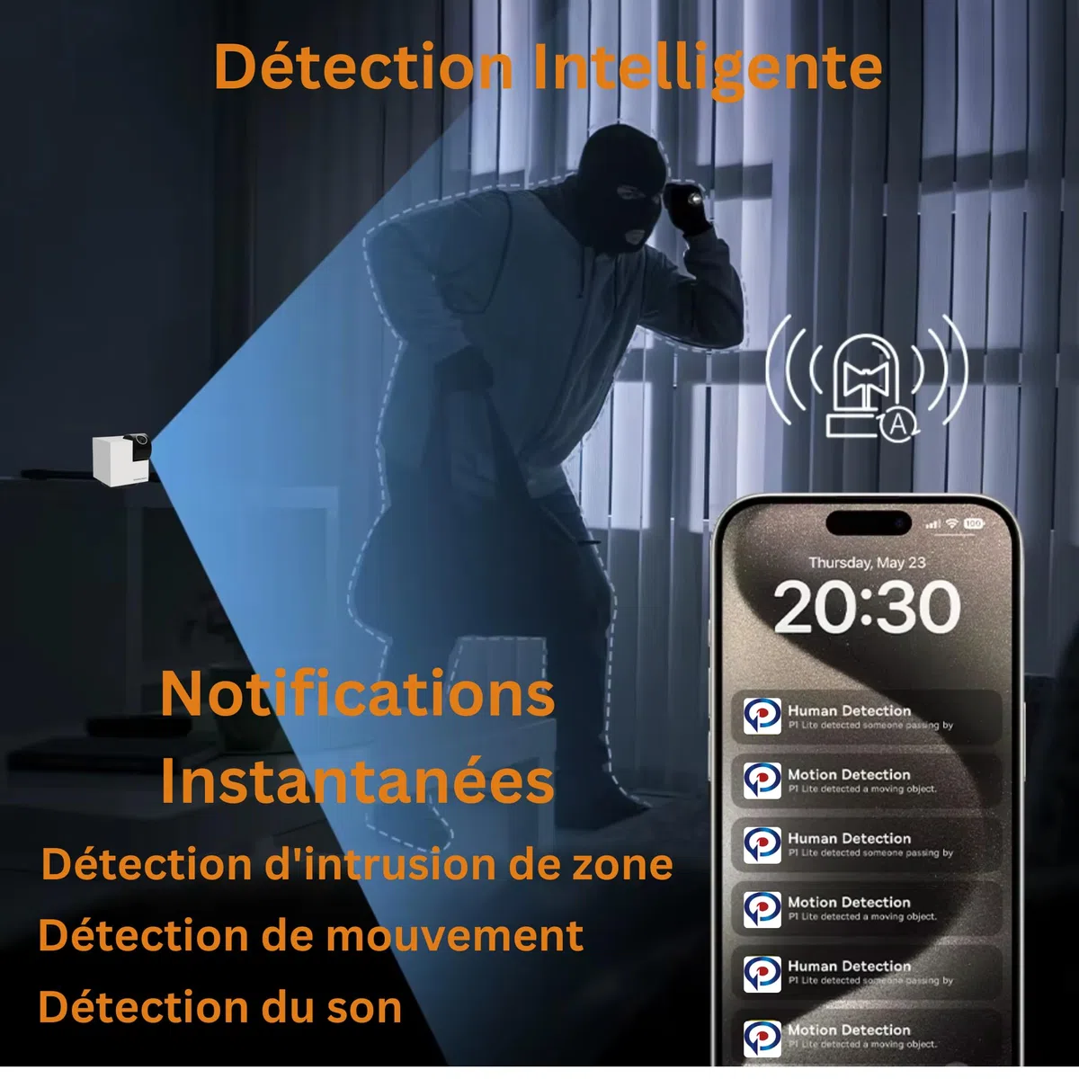 3MP Telecamera interna WiFi, Baby Monitor, Videocamera con controllo WiFi interno, Rilevamento del mov. e del suonoo, Tracciamento, Walkie-talkie, Notturna, Telecamera per cani e gatti, Alexa