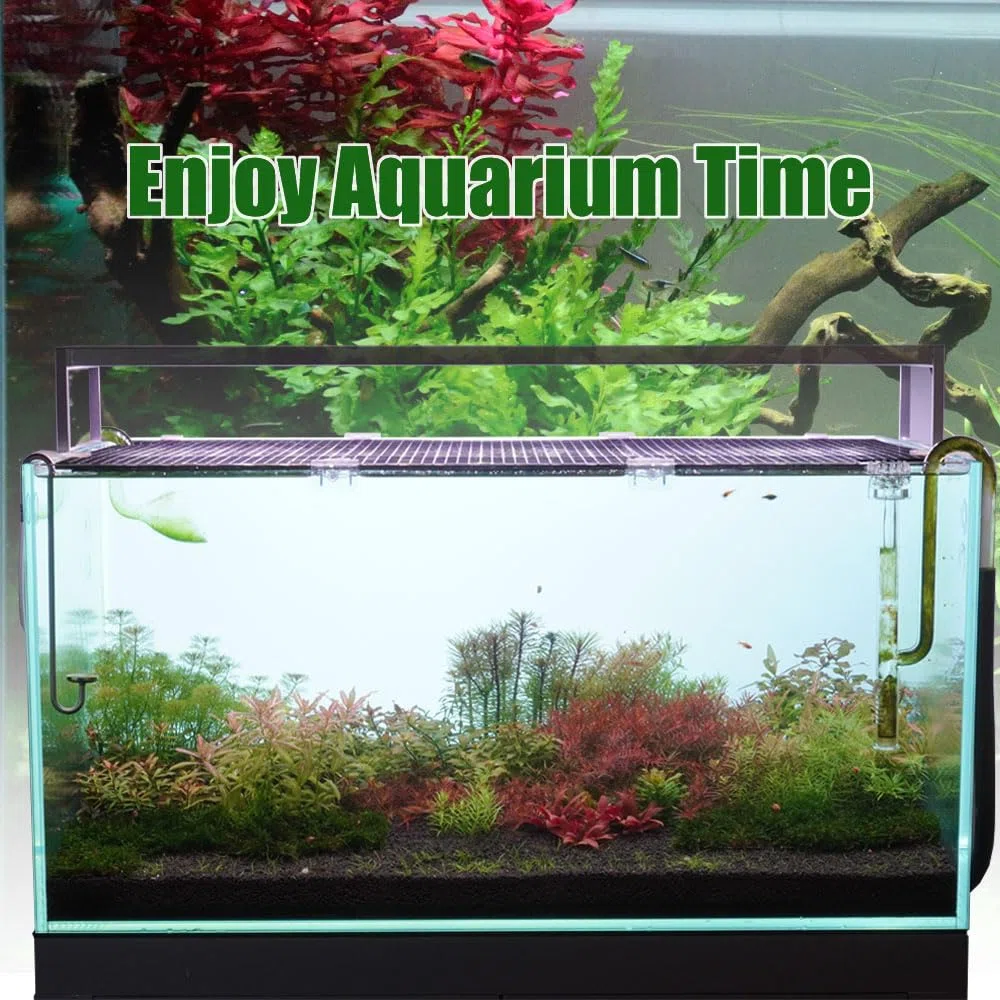 LINLAN 8 Pezzi 15 x 30 cm Divisore per Acquario, Vassoio Inferiore Filtro, Pannello a Griglia per Filtrazione Fai-da-Te e Protezione Fondo nell'Aquascaping (Bianco con Staffa Copertura Dell'acquario)