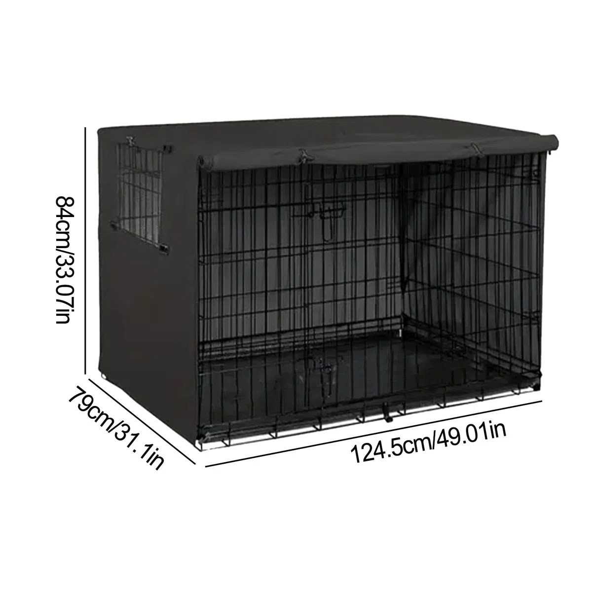 Oxford - Copertura per cuccia per cani – Protezione impermeabile per gabbia per animali domestici, antivento | accessorio per recinzione per animali da interno ed esterno, resistente alle intemperie
