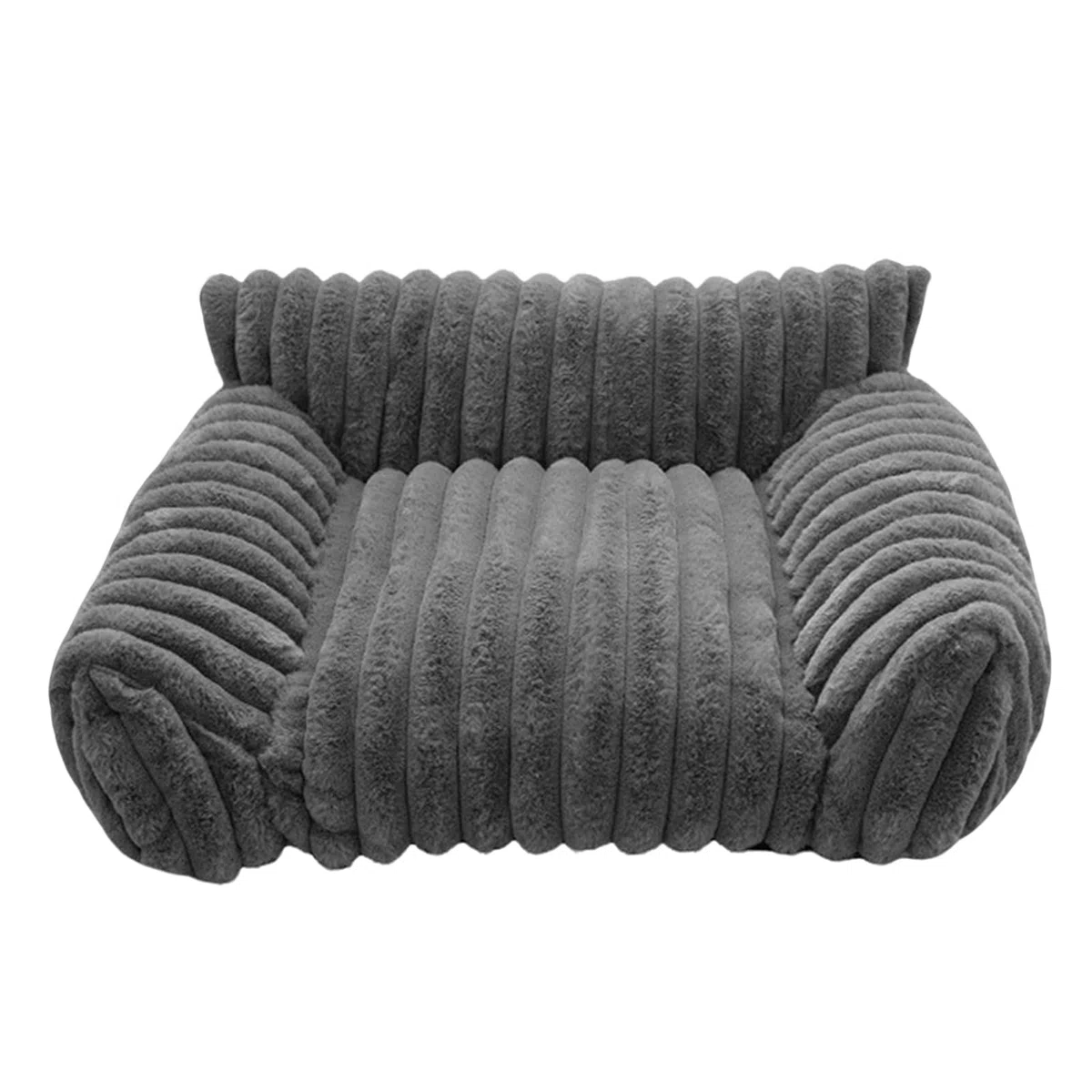 Cat Divano Bed, Plush Pet Couch, Chew-Proof Dog Lounger, Sturdy Cozy Nest Cushion, Comfortable Resting Spot for Small Pets for Patio, Bedroom, Outdoors, Travel, Living Room, Car, Apartment