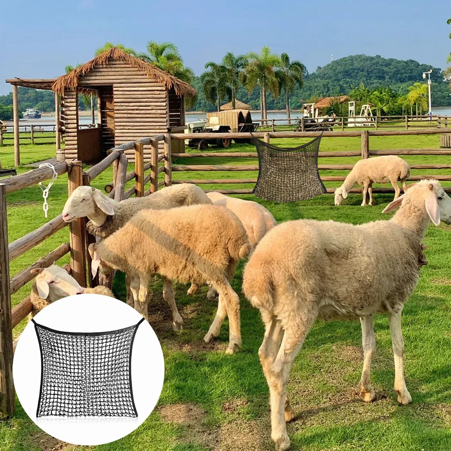 Rete da Fieno per Cavalli,2 Pezzi Rete per Fieno 80x90 cm,Slow Feeder per Mangiatoia Cavallo,capacità Circa 8 kg di Fienos,Retes da Fienos Stabile per Cavalli,per Capre,Pecore,Cavallis