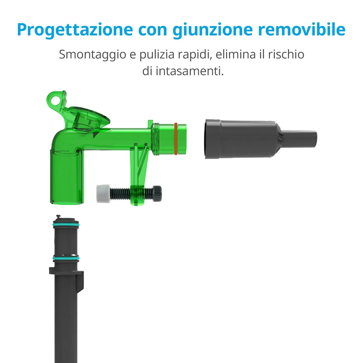 NICREW Sifone Acquario 2 in 1 per Cambio Acqua, Sabbia per Pulizia Acquario, Accessorio per Manutenzione