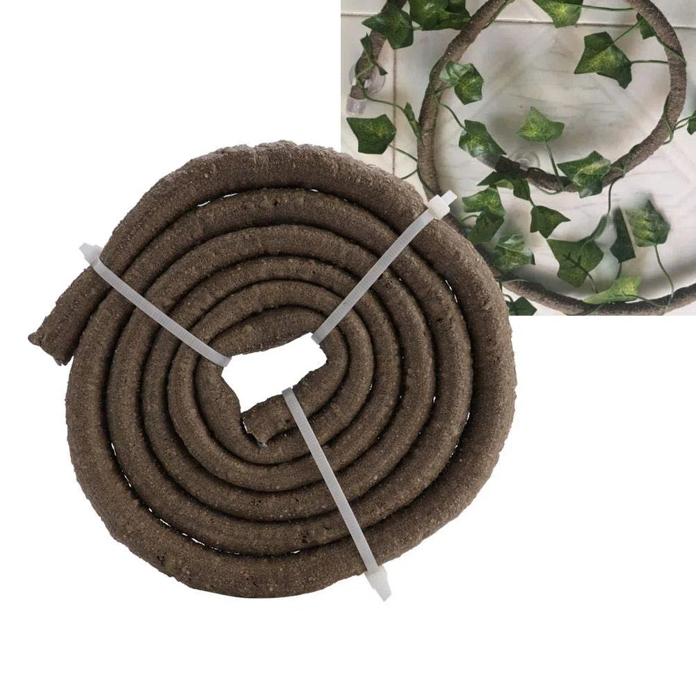 Reptile Vines 4.92ft Rettile Artificiale Flessibile Ramo rampicante Terrario Rattan Rettile Habitat Decor con Ventose per Arrampicata(L)