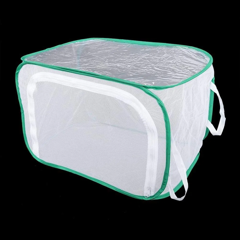 MAGT Gabbia Habitat Gabbia per Insetti, 40 × 40 × 60 cm Pieghevole Portatile Rete in Filato di Poliestere per Piante Frutta Verdura (L)