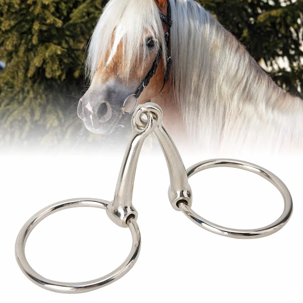 Filetto, Filetto in Ferro O Ring Filetto a Bocca Snodata Cava Filetto per Cavallo Filetto per Cavalli Filetto Medio per Equitazione per Forniture Equestri