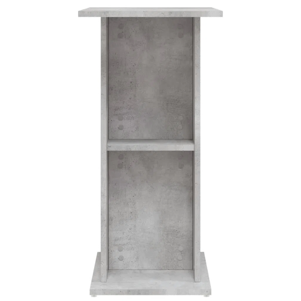 Supporto per acquario, grigio cemento, in legno, 60,5 x 36 x 72,5 cm, stabile, per carichi pesanti, con ripiano, scaffale e porta per acquario, conservazione di mangime, filtro e pompa