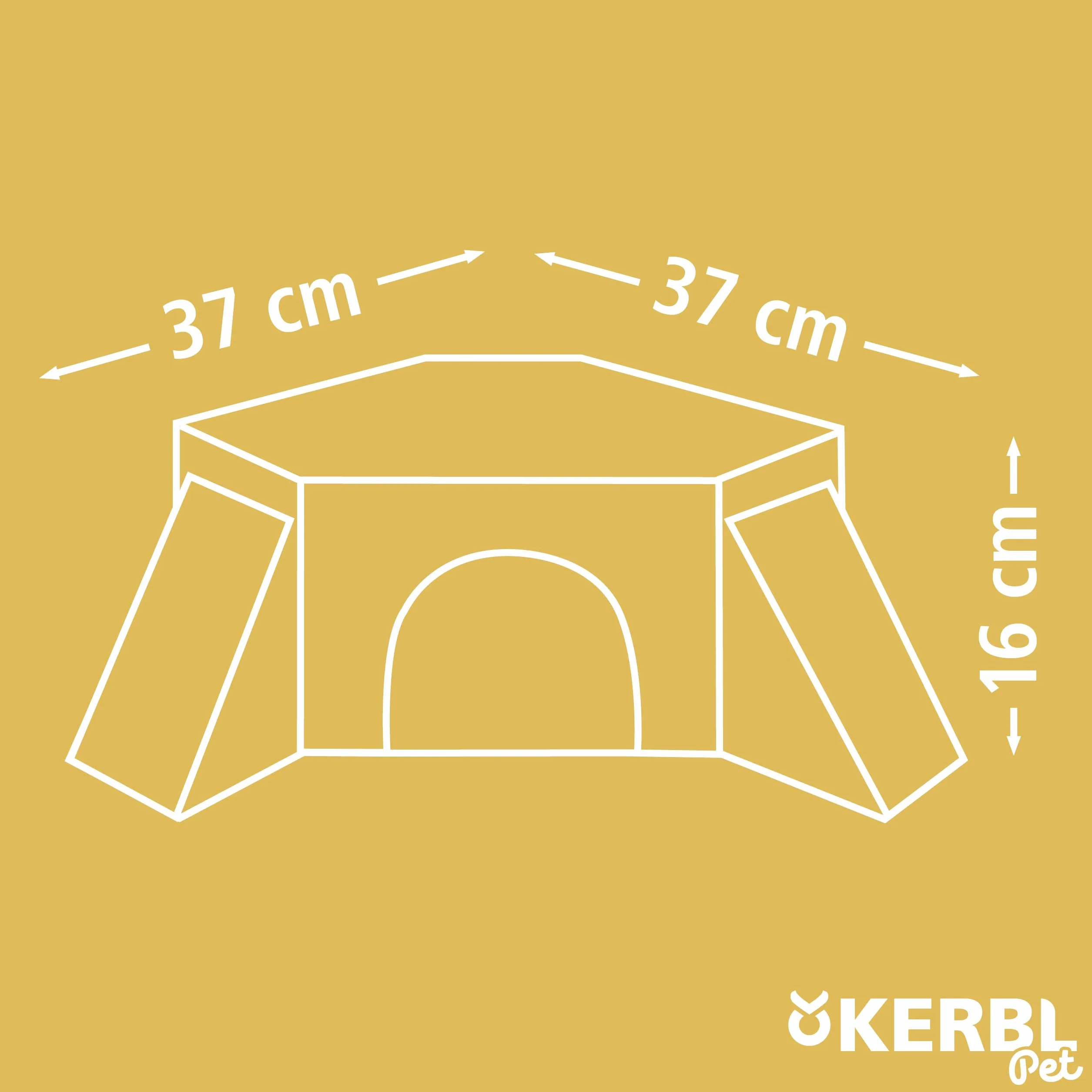 KERBL Maison Nature avec rampe pour rongeurs - 37x37x16cm