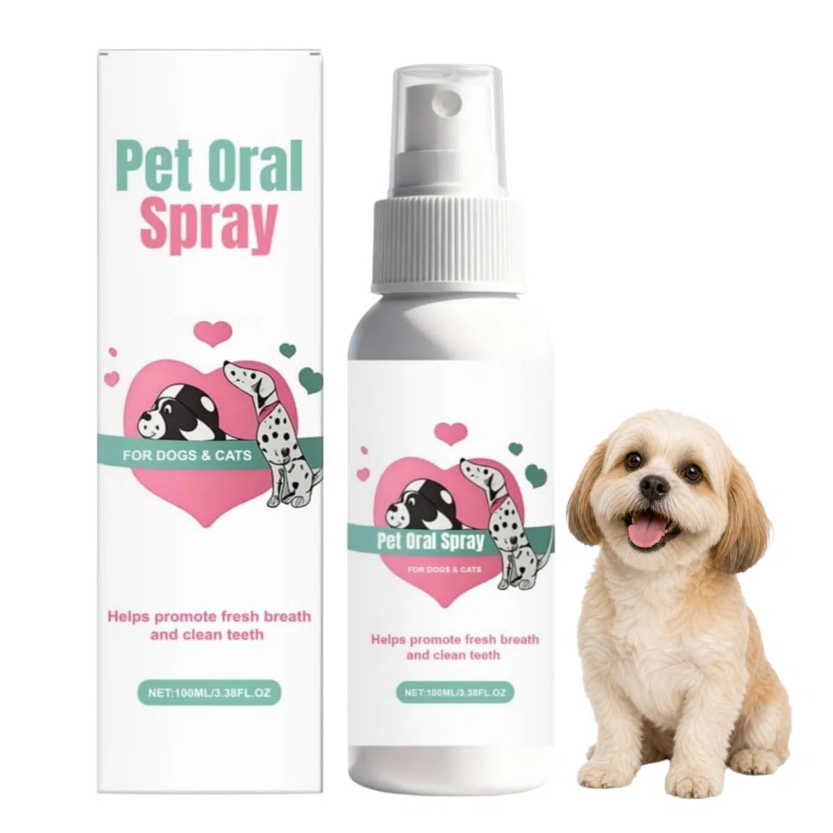 Codallma Spray Per La Cura Dentale Per Cani E Gatti- Dentifricio Spray Per Cani Delicato Per Denti Gengive E Routine Dopo I Pasti (bianco-1PCS)