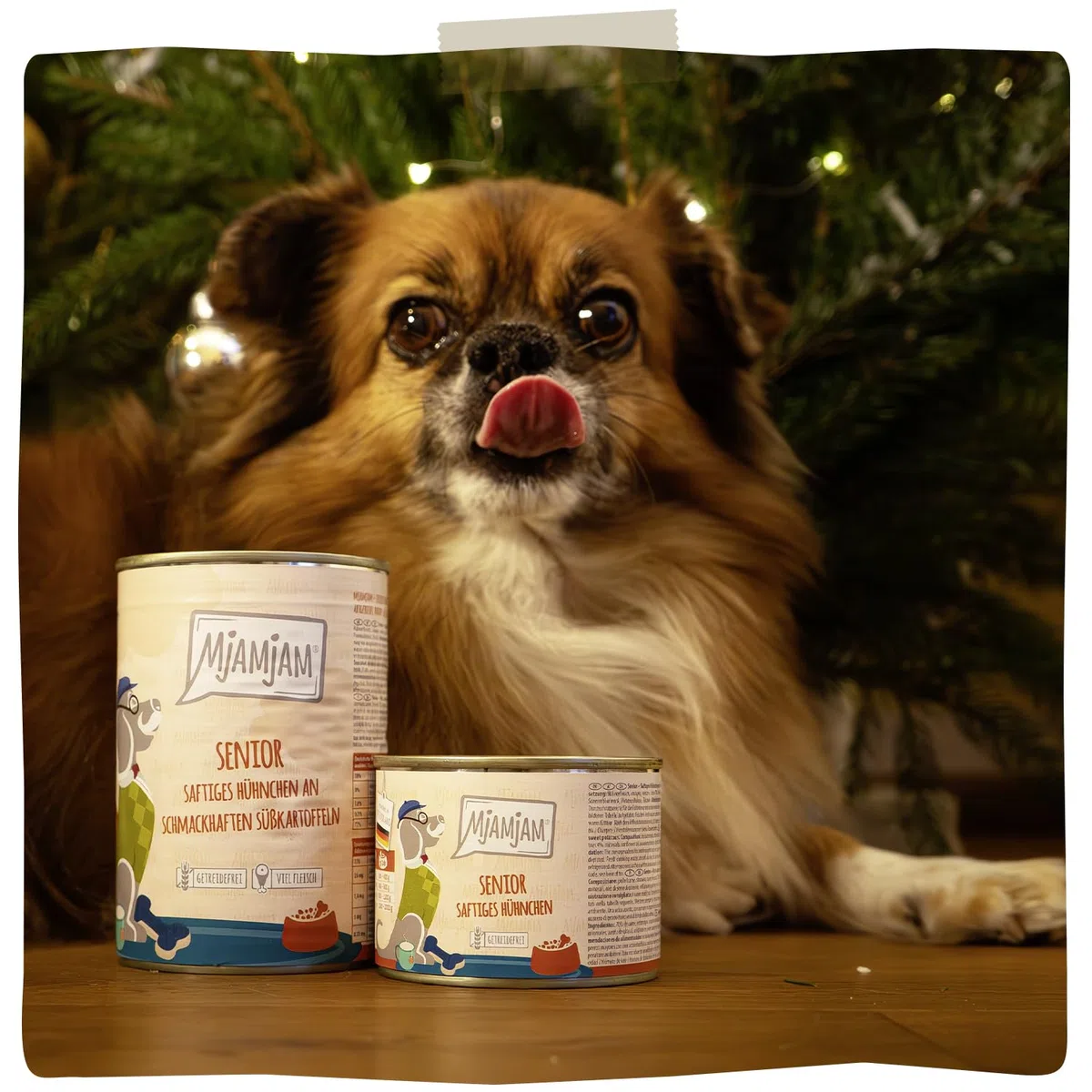 MjAMjAM - Cibo umido Premium per cani - Senior - succoso pollo con gustose patate dolci, confezione da 6 (6x200g), senza cereali