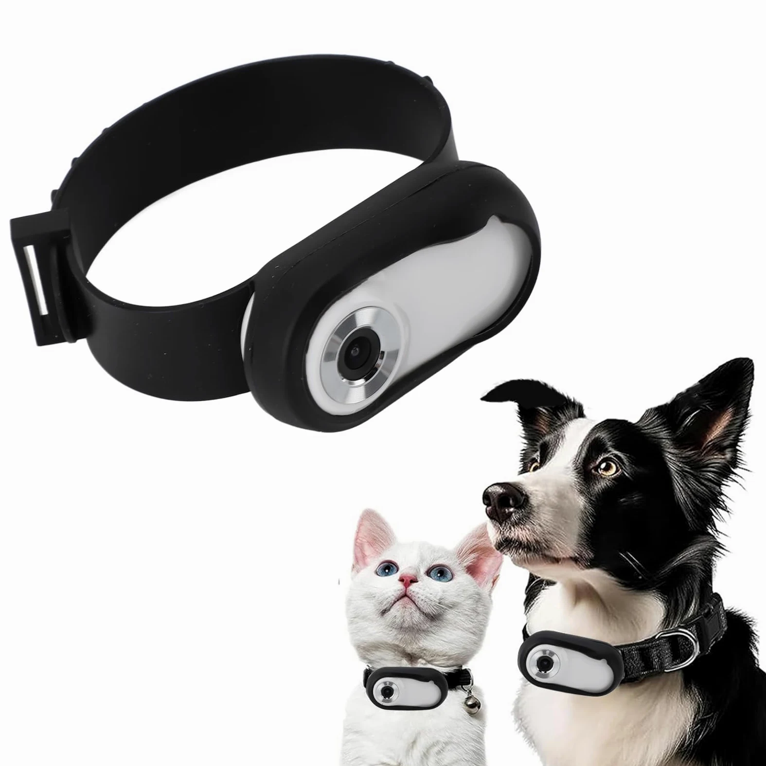 Telecamera per Collare per Animali Domestici, Registrazione Video per Gatti Mini Videocamera Sportiva Piccole Azioni Presenti Registrazione Diretta Monitoraggio Senza Fili