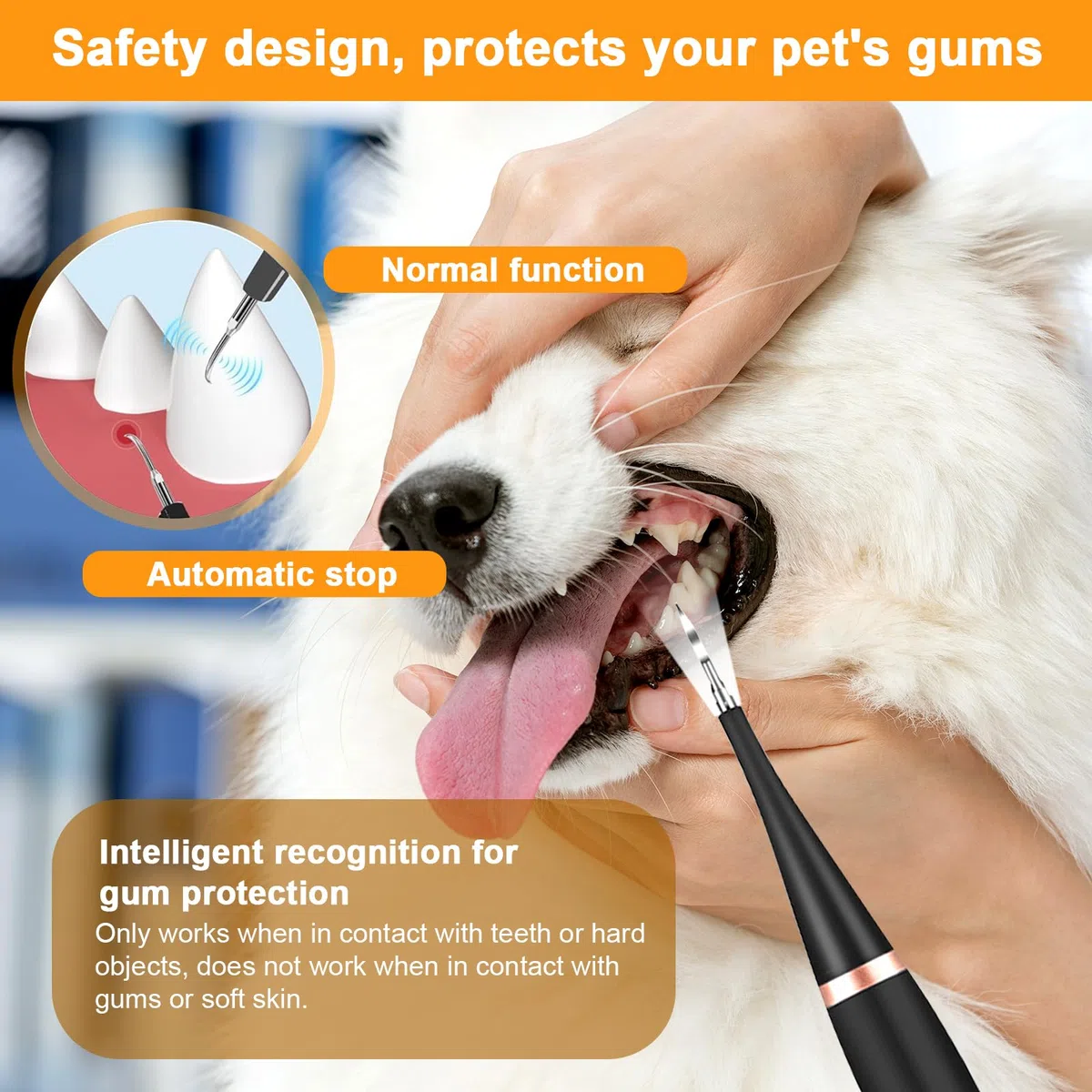 Kit per la Rimozione della Placca Dentale per Cani - Rimuove Tartaro e Placca con Luce LED