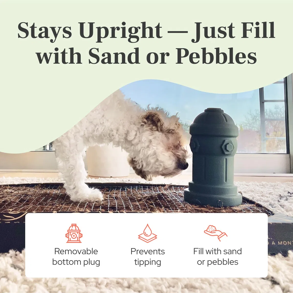 Bark Potty Idrante antincendio in Silicone per Cani Addestramento alla pipì per Cani Maschi Piccolo 10 cm L x 18 cm A