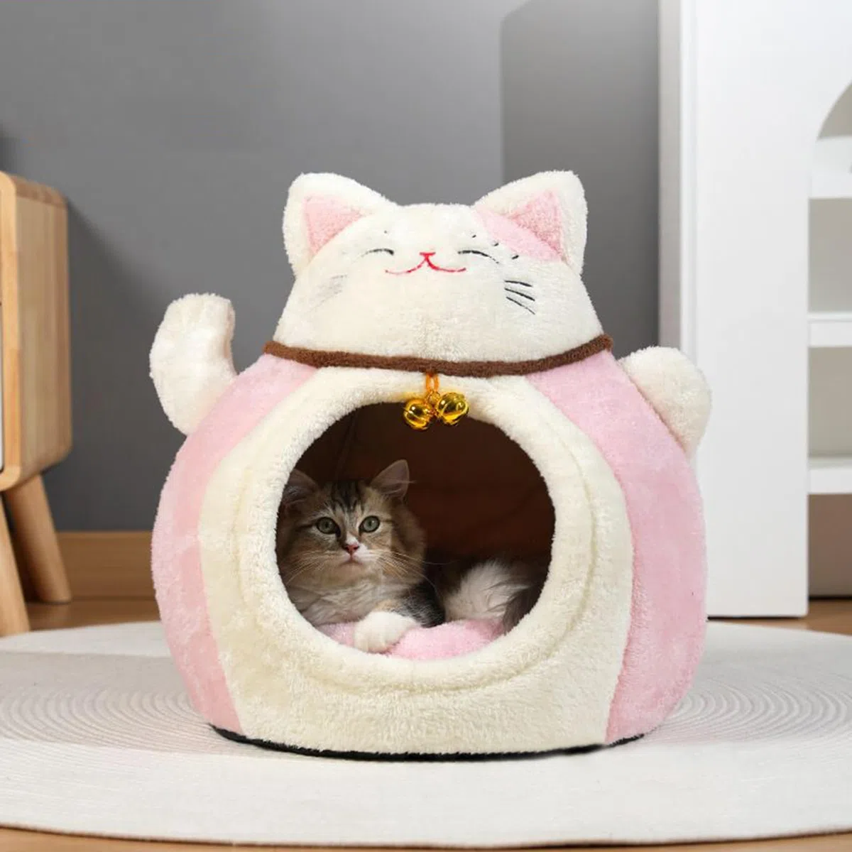 Letto Caverna Per Gatti Invernale | Casetta Semi-Chiusa per Piccoli Animali,a Forma di Cupola per Gatti | Per Interno Casa Soggiorno Camera Da Letto Recupero E Sonno Rifugio Clinica Veterinaria