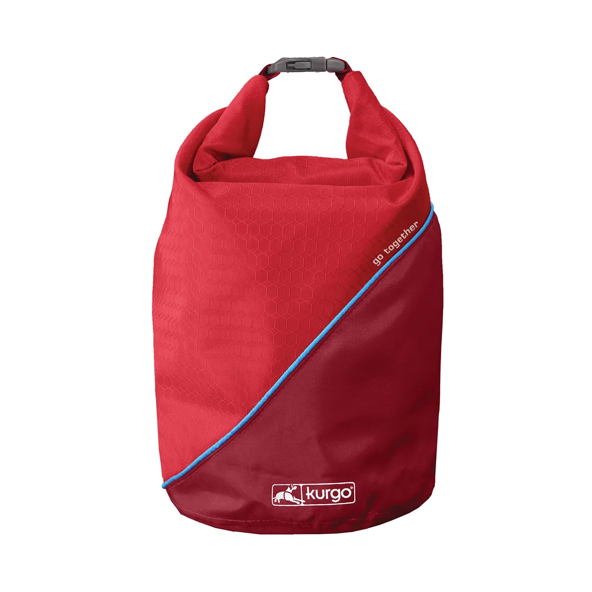 Kurgo Kibble Carrier - Contenitore Portatile per Cibo Secco per Cani - Ideale per Viaggi e Campeggio con Struttura Compatta e Capacità 2,3 kg - Rosso Chili