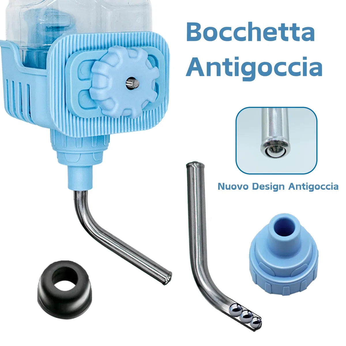 Borraccia Acqua per Piccoli Animali, 1200ml Automatica Acqua Beverino Conigli Porcellini D'india Criceto Furetti Chinchilla Gabbia Dispenser Acqua