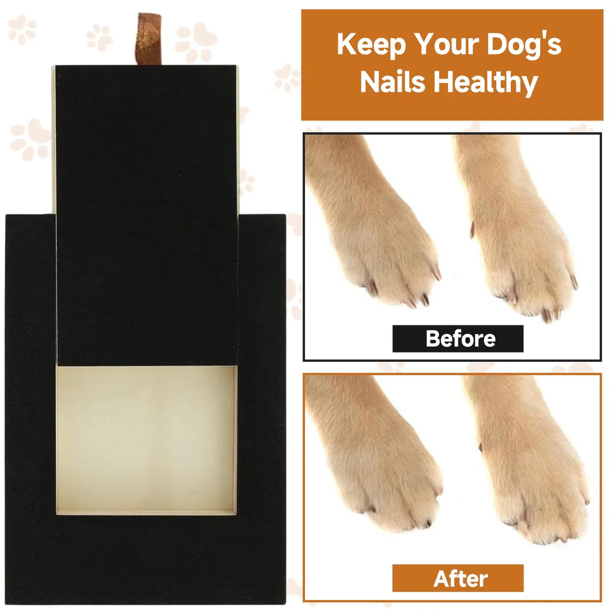 Tavola per Graffiare per Cani con Scatola per Snack, Limetta per Unghie con Carta Vetrata Sostituibile, Telaio in Legno Resistente, Strumento di Addestramento Interattivo per Cani Piccoli e Medi