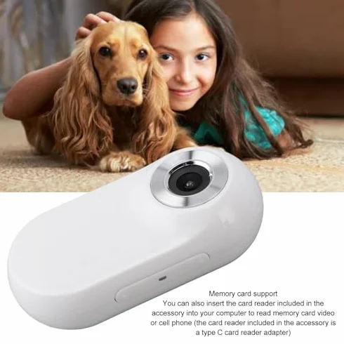 Telecamera per Collare per Animali HD 1080P, Display LCD da 0,96 Pollici, Video di 5 Minuti, per Cani Gatti, Materiale ABS