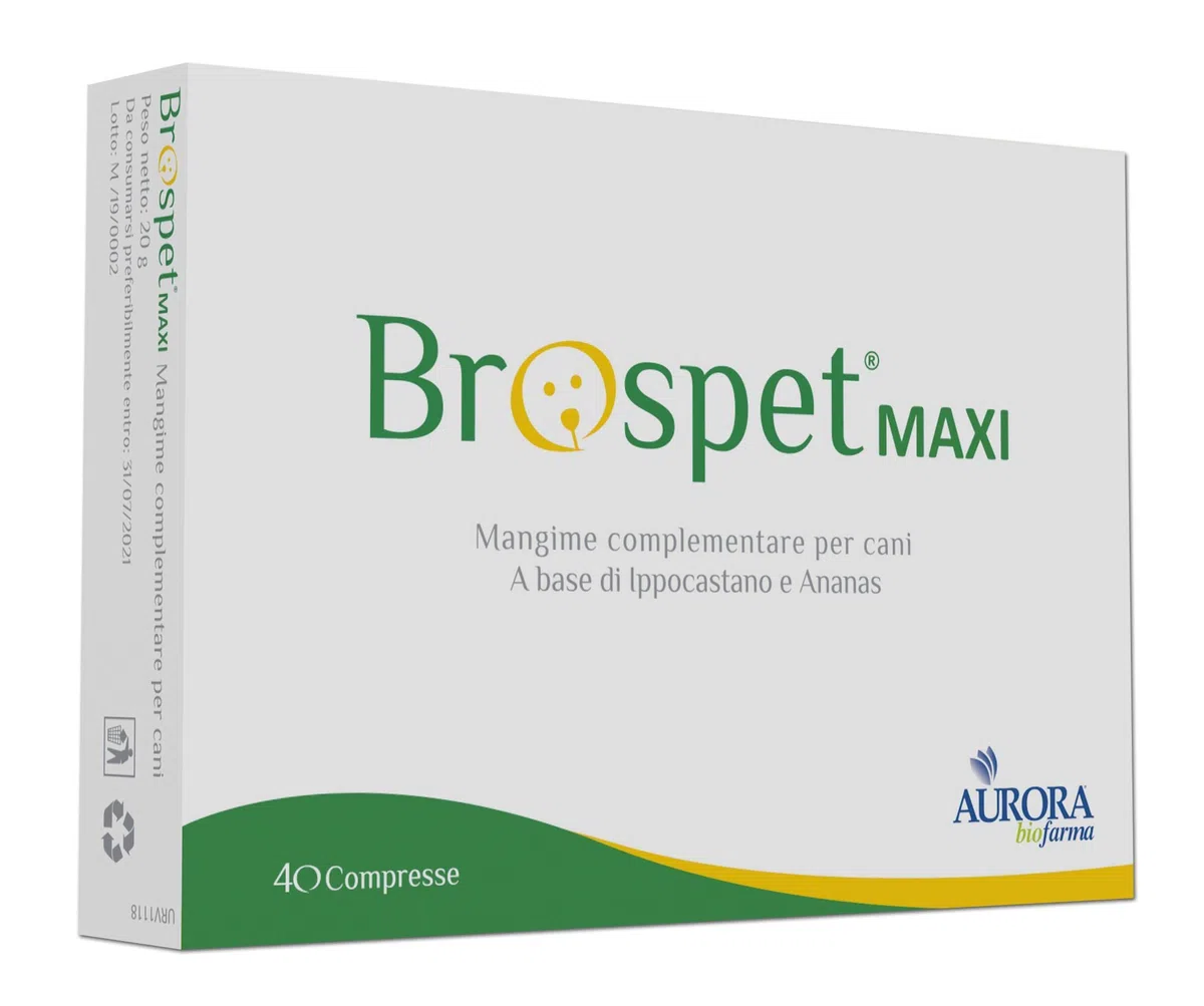aurora biofarma BROSPET Maxi 40 COMPRESSE Mangime Complementare per Cani
