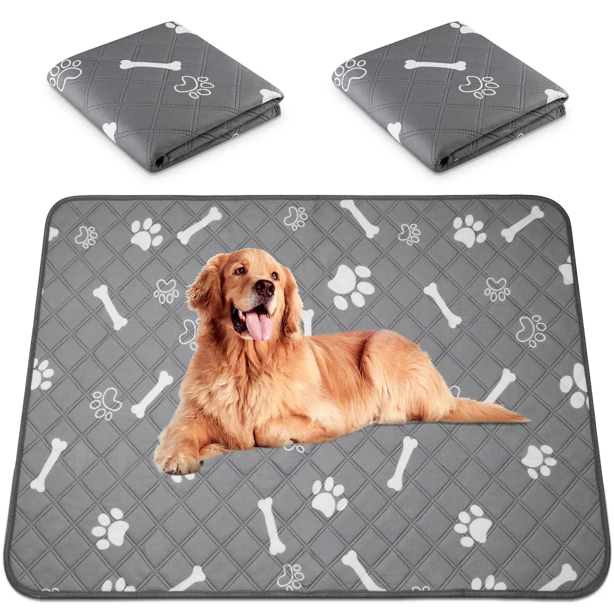 Confezione da 2 Cuscinetti Riutilizzabili per Addestramento del Cane, Assorbenti e Impermeabili, Lavabili per Casa, Auto, Viaggi, 70 x 100 cm