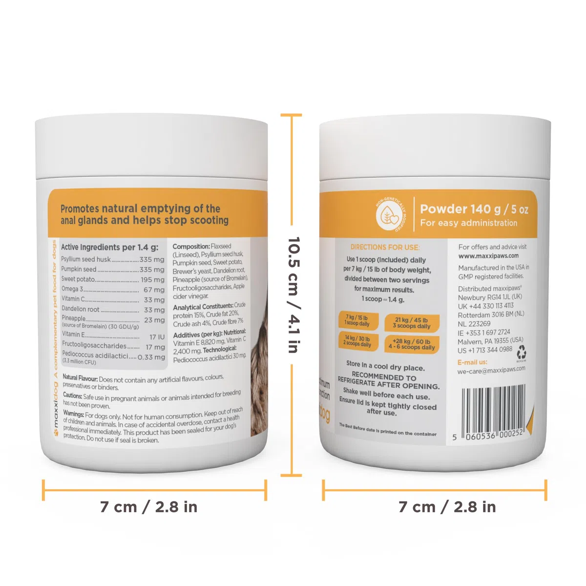 maxxipaws maxxiscoot Ghiandole Perianali e Apparato Digerente - Integratore per Cani, 140g