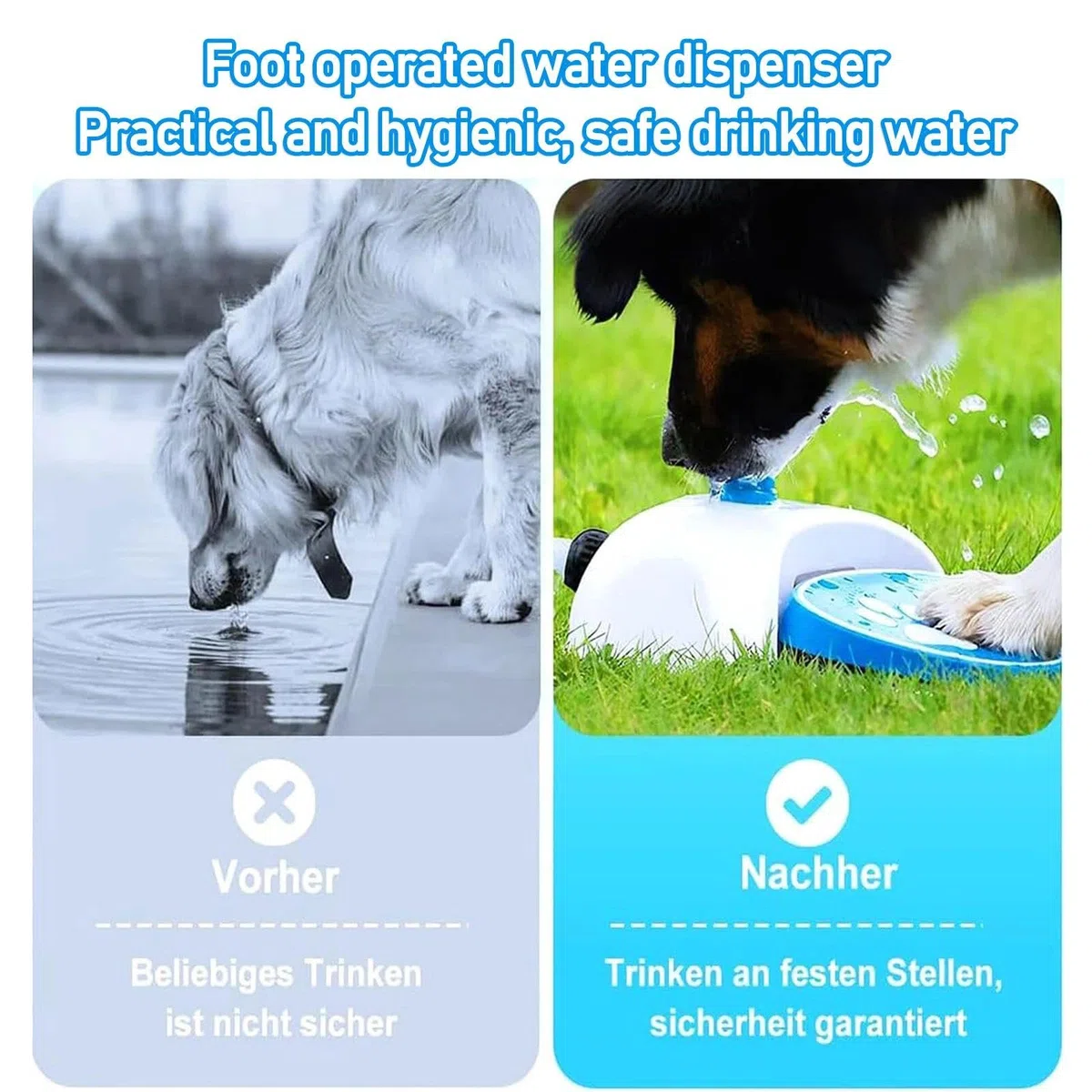 gioco acqua cane,giochi acqua cani,fontana per cani,Dog Fontanella, Fontana d'acqua con Pedale,Fontana per Cani,Irrigatore per Cani da Esterno,Step on Irrigatore per Animali,Giochi d'acqua (A)