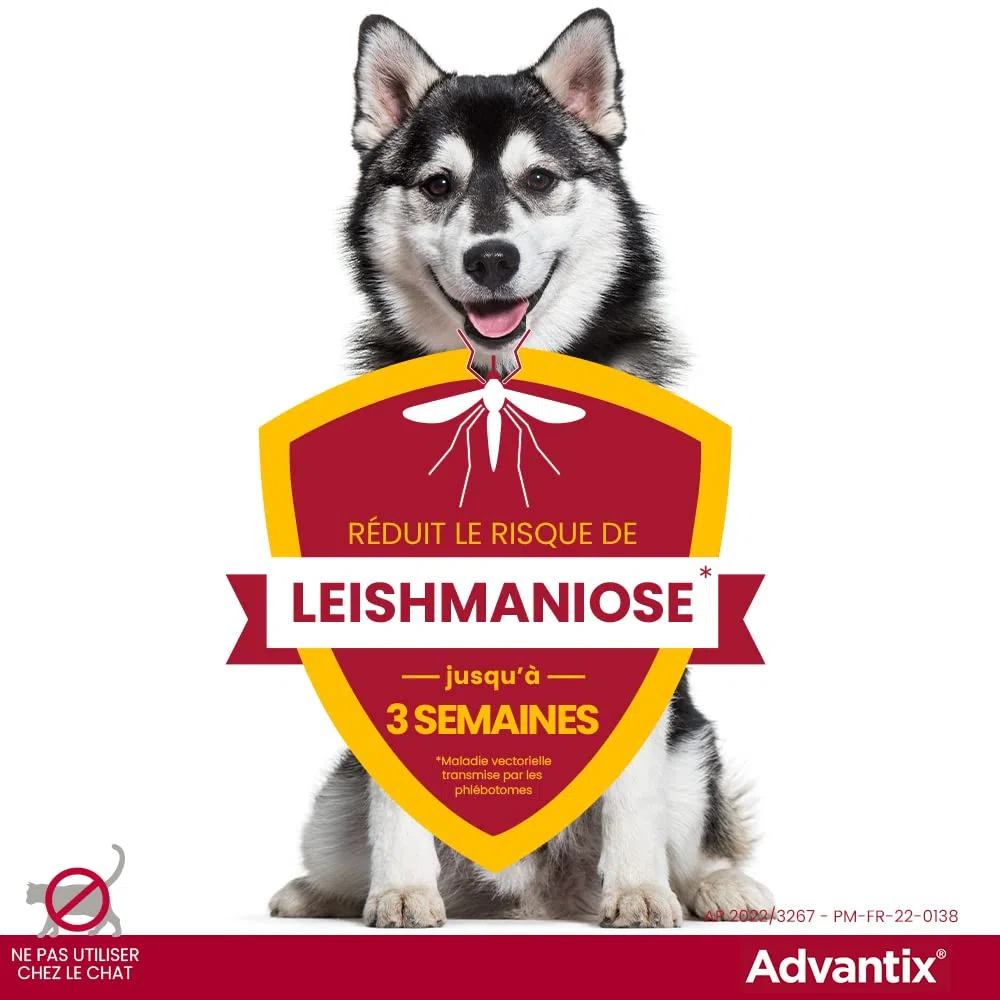 ADVANTIX 6 pipettes antiparasitaires - Pour tres petit chien de 1,5 a 4kg