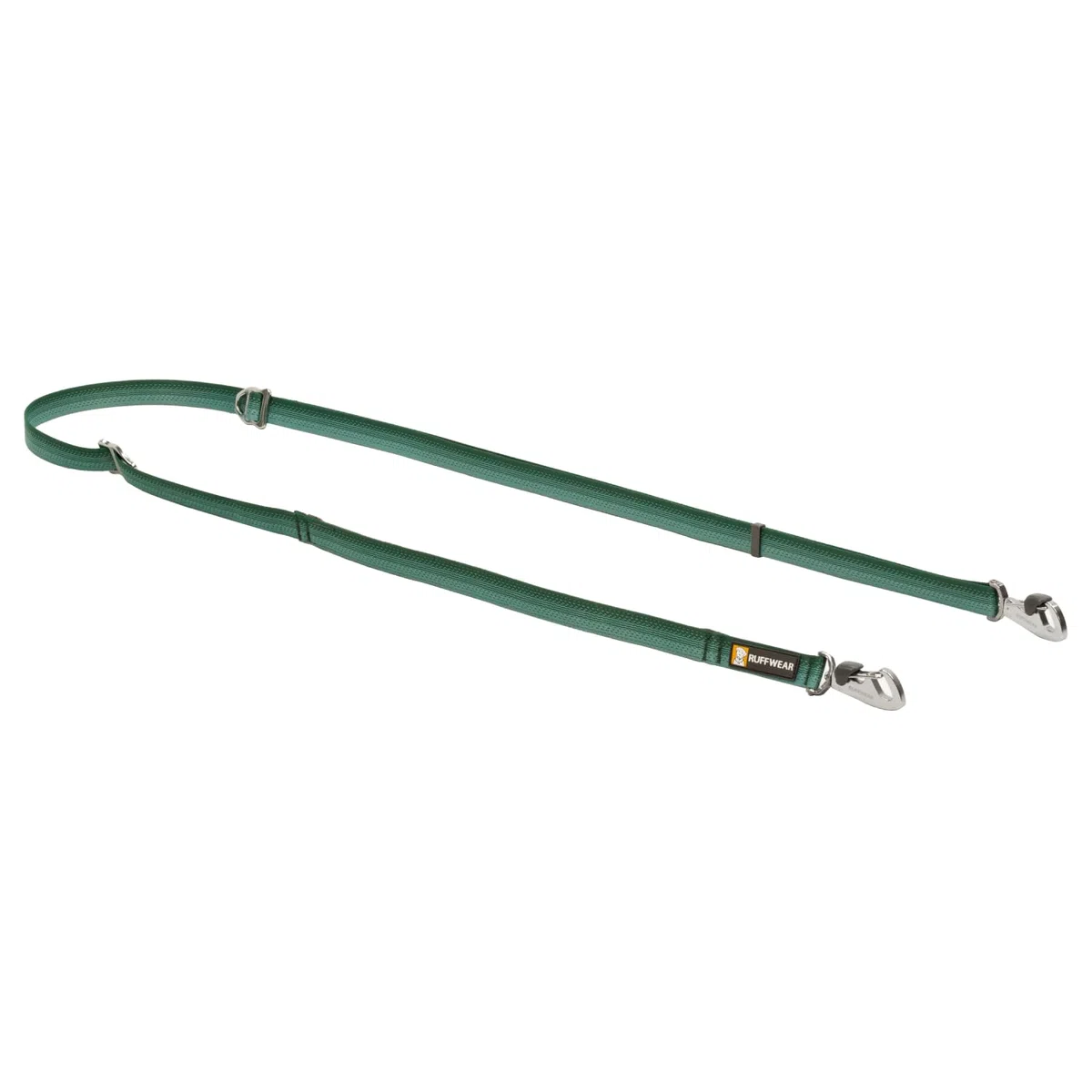 RUFFWEAR Guinzaglio per cani Switchbak, Guinzaglio a doppia estremità per cani, Guinzaglio per cani regolabile e robusto, Guinzaglio da addestramento per cani a mani libere da tenere River Rock Green
