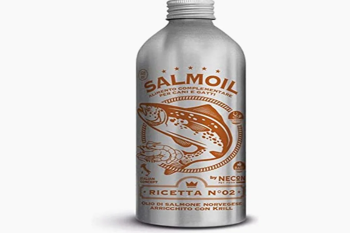 Salmoil Ricetta 2 Alimento Complementare per Cani e Gatti a Base di Olio di Salmone Norvegese e Krill - 500 ml