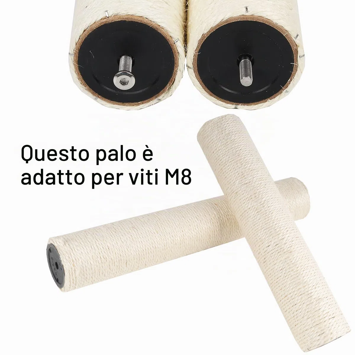 Dimaka 2 pali di ricambio per tiragraffi per gatti, in cartone e sisal, 34 cm