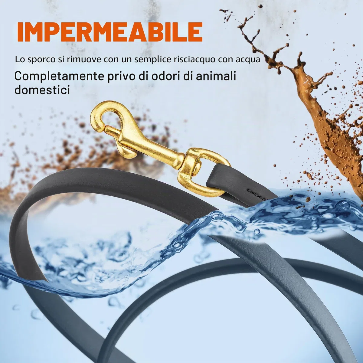 Viper Biothane - Guinzaglio da Lavoro Lungo per Cani, 2 Colori, 6 Misure