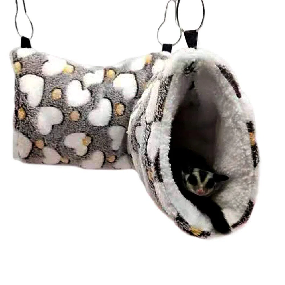 Oncpcare Tunnel da appendere per piccoli animali, giocattoli da criceto, zucchero, amaca, accessori per biancheria da letto per chinchilla furetto scoiattolo, porcellino d'India, ratto
