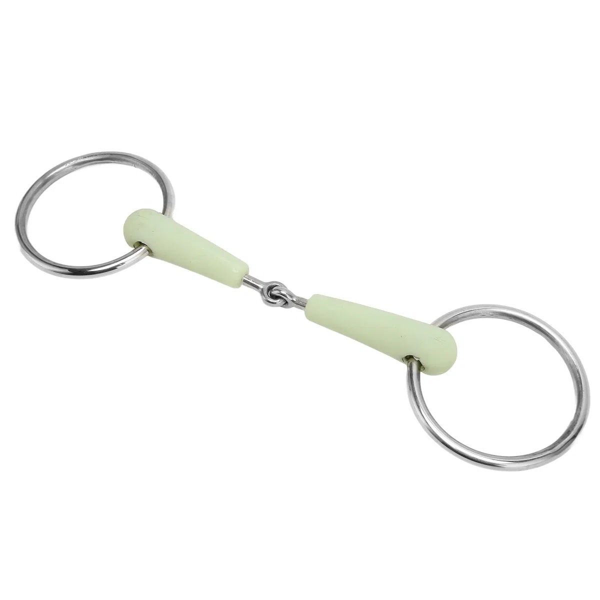 EBTOOLS Bit di Snaffle per Cavallo con Involucro di Gomma e Sapore, in Acciaio Inossidabile Sciolto per l'allenamento e la Guida