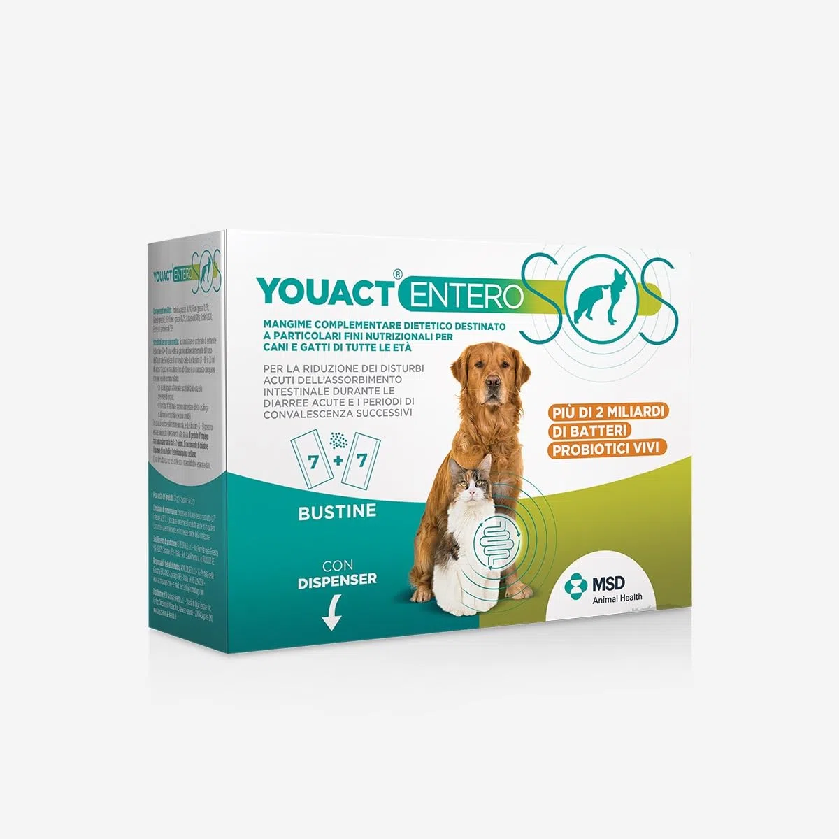Entero SOS 7+7 Bustine - Mangime Complementare Per La Riduzione Dei Disturbi Intestinali Acuti. Fermenti Lattici Cane E Gatto In Caso Di Diarree Acute E Periodi Di Convalescenza Successivi.