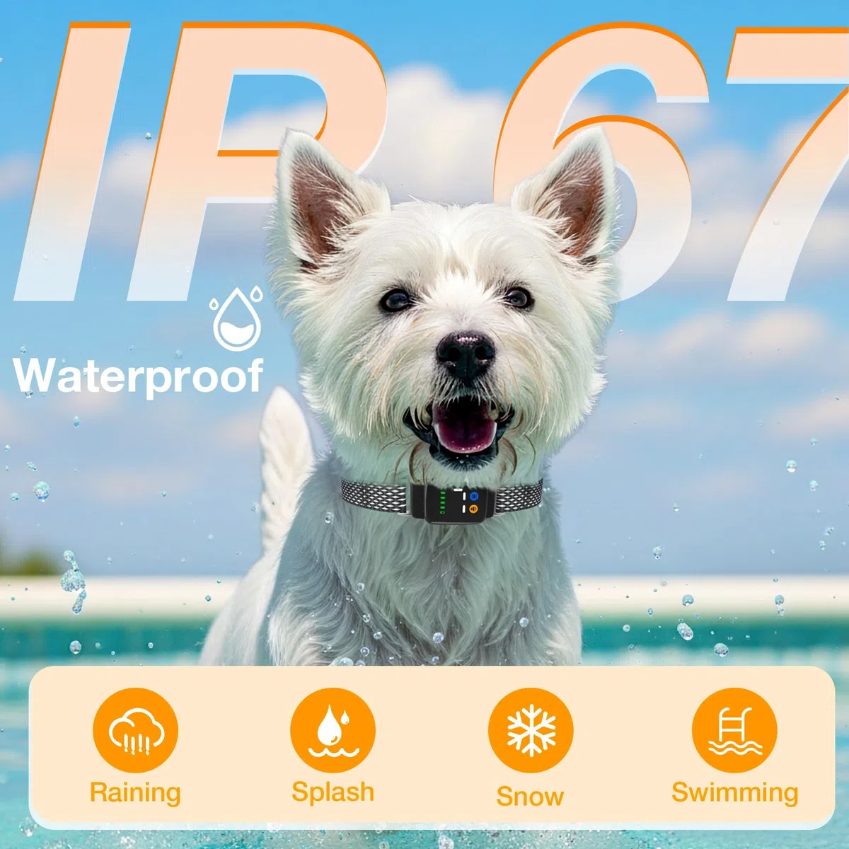 Collari antiabbaio per cani piccoli, collare ultra sottile e leggero con 3 modalità di lavoro, 7 livelli di sensibilità, impermeabile IP67, collare per cani piccoli e medi