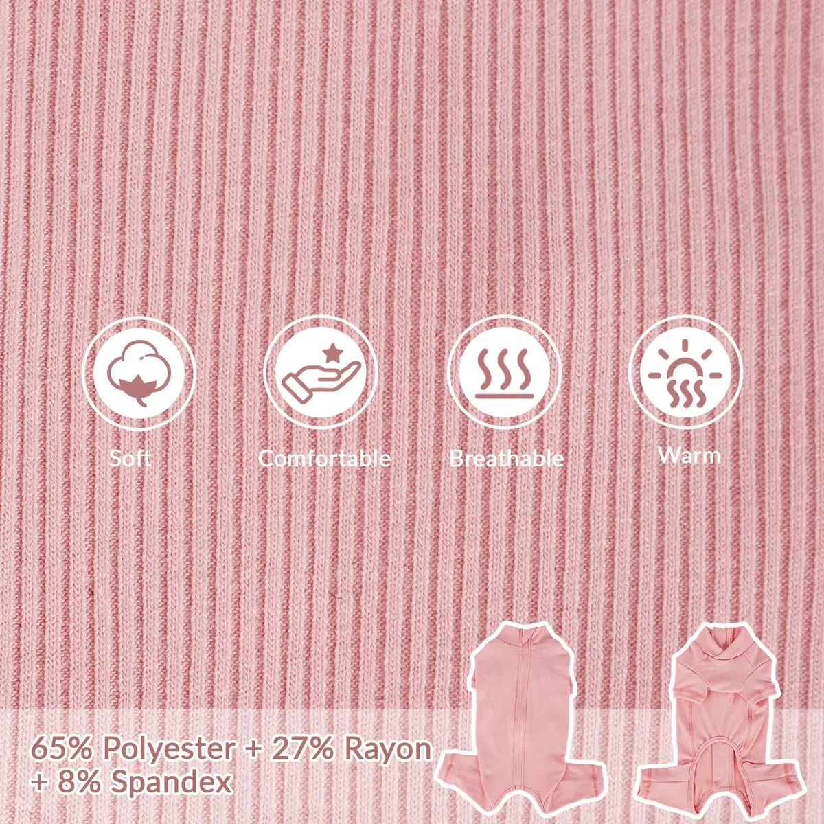 Cappottino per Gatti, Vestito Invernale Maglione Morbido Gatti Body Chirurgico Maglietta Pigiam a Quattro Zampe Onesie Primavera Autunno Inverno(Rosa, L)