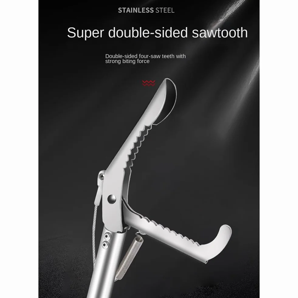 Pinza a serpente extra lunga 150 cm, pinza a serpente pieghevole per rettili, in acciaio inox, gancio a serpente e rettile da 1,5 m