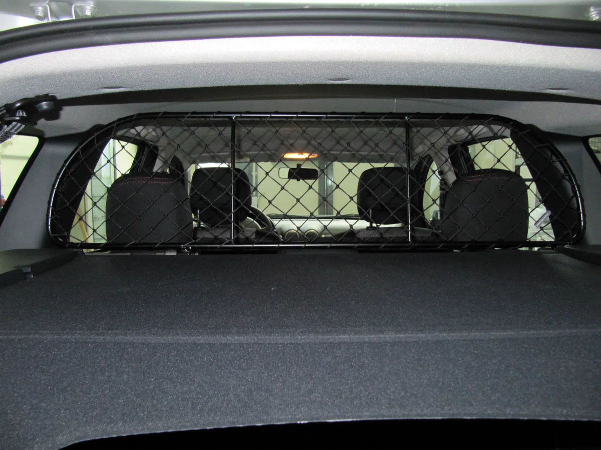 ERGOTECH Divisorio Griglia Rete Divisoria per Dacia Duster (2009-2017) RDA65-M8, per Trasporto Cani e Bagagli