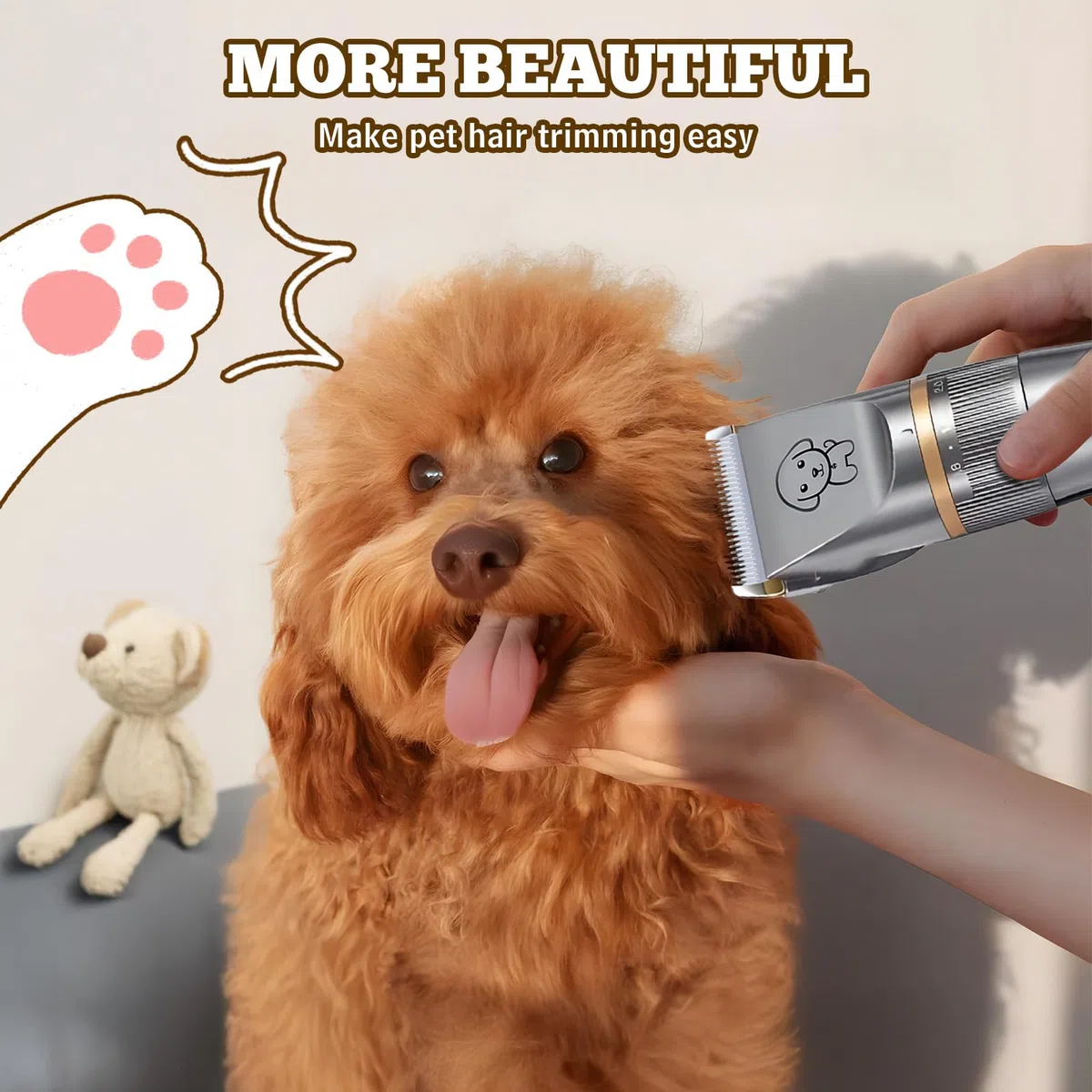 Tosatrice per Cani pelo Lungo Professionale, Animali Gatto Tosatore Elettrico, IPX7 Impermeabile Tosatore Rasoio, Ricaricabile, Basso Rumore, Schermo LED, Ricaricabile USB-C
